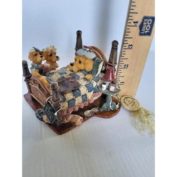 1996 Barkley Crossing My Achy Breaky Barkley Figurine Character Sick Dog In Bed - Picture 7 of 9